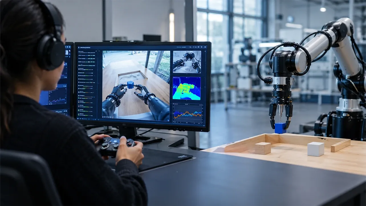 Which AI Service Offers Teleoperation Data for Robot Training?